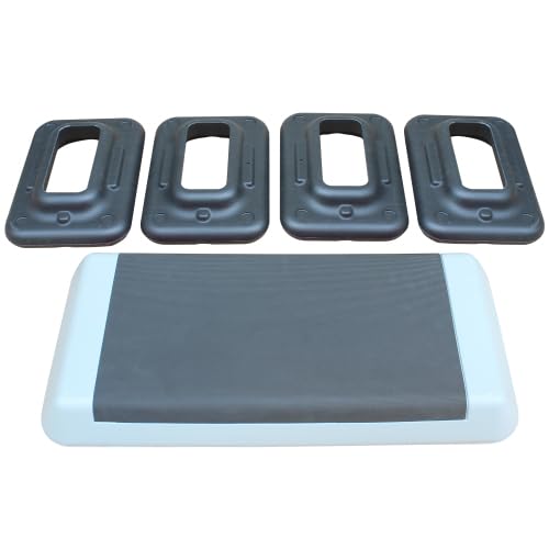 Adjustable Exercise Step Platform with 4 Stackable Risers G5180