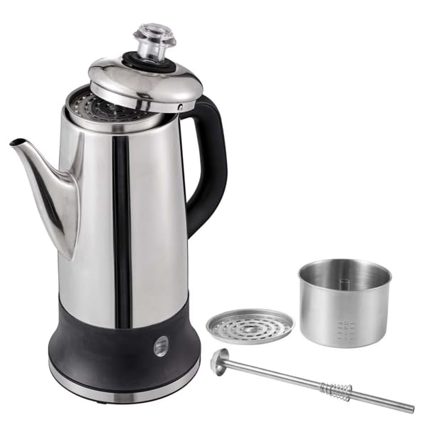 12-Cup Stainless Steel Electric Percolator Coffee Maker F4945
