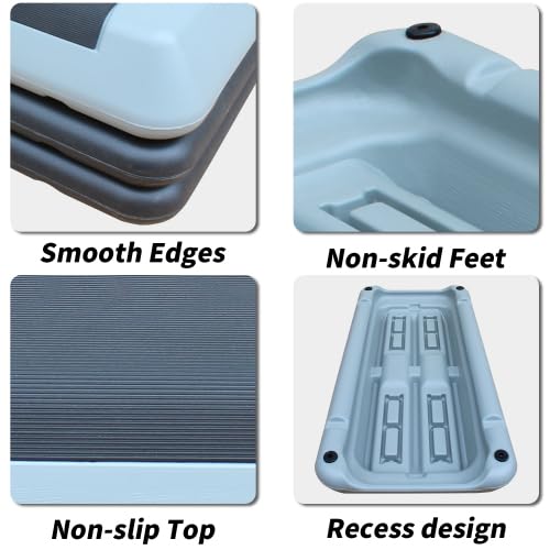 Adjustable Exercise Step Platform with 4 Stackable Risers G5180
