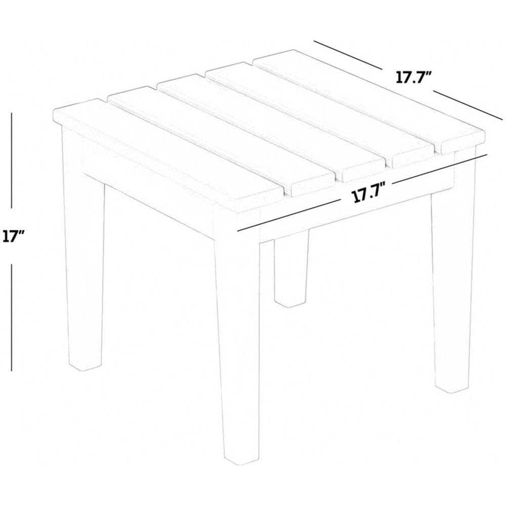 Small Weather Resistant Outdoor Side Table, Turquoise B8963