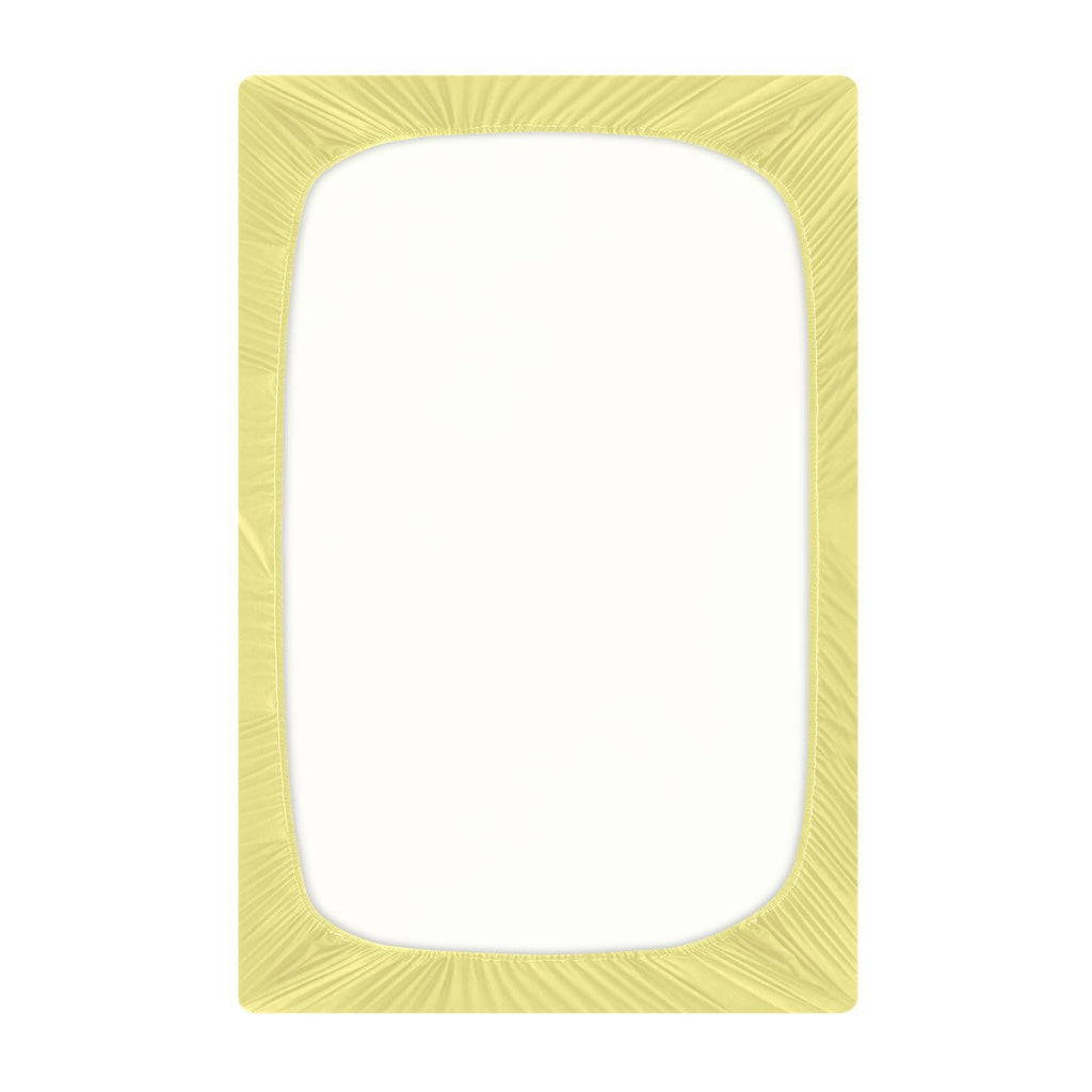 Khaki Microfiber Fitted Crib Sheet Q62311
