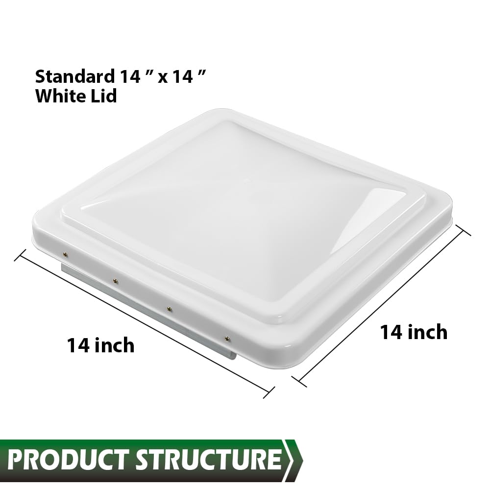 White 14" x 14" Roof Vent Cover G5236
