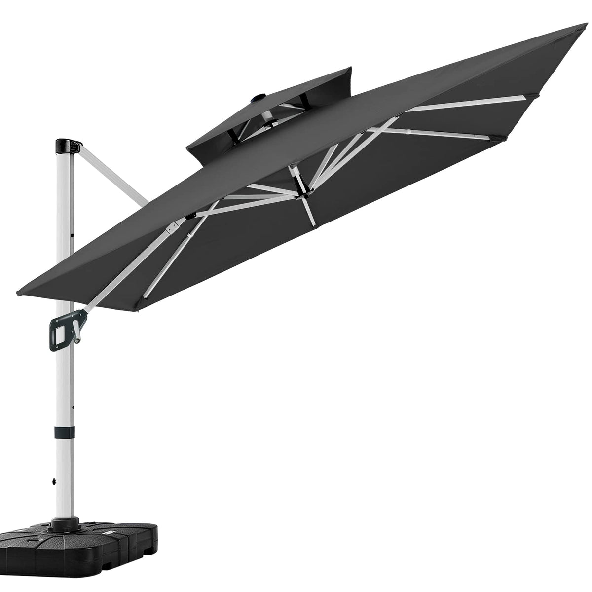 Cantilever Double Top Outdoor Offset Umbrella with 360° Rotation K303