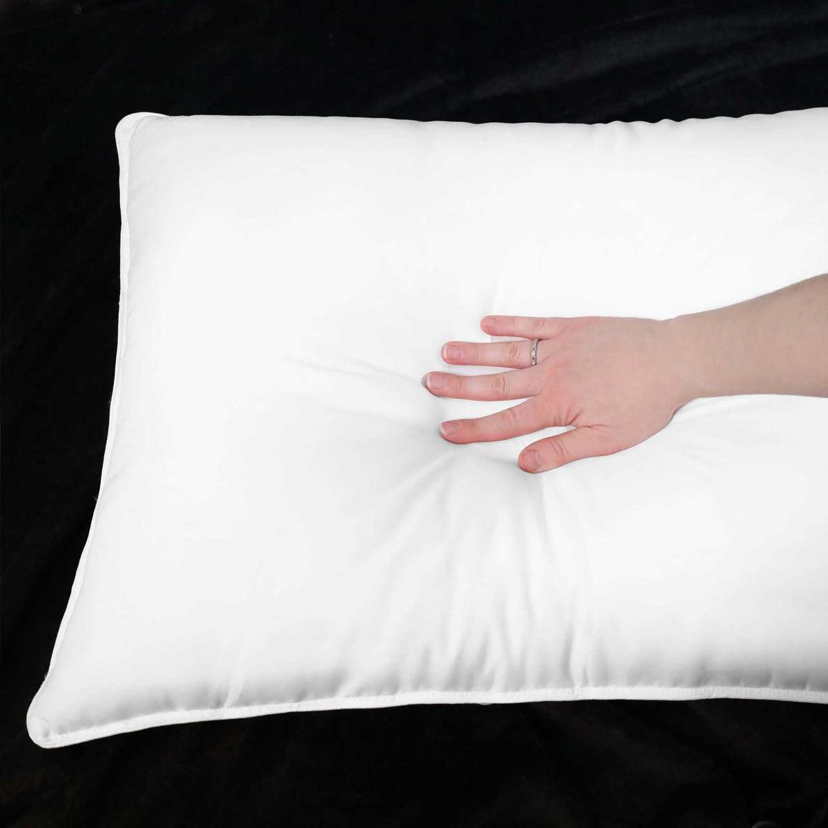 Down Alternative Pillow Set, Soft Microfiber Shell, Set of 2, King Size I28080