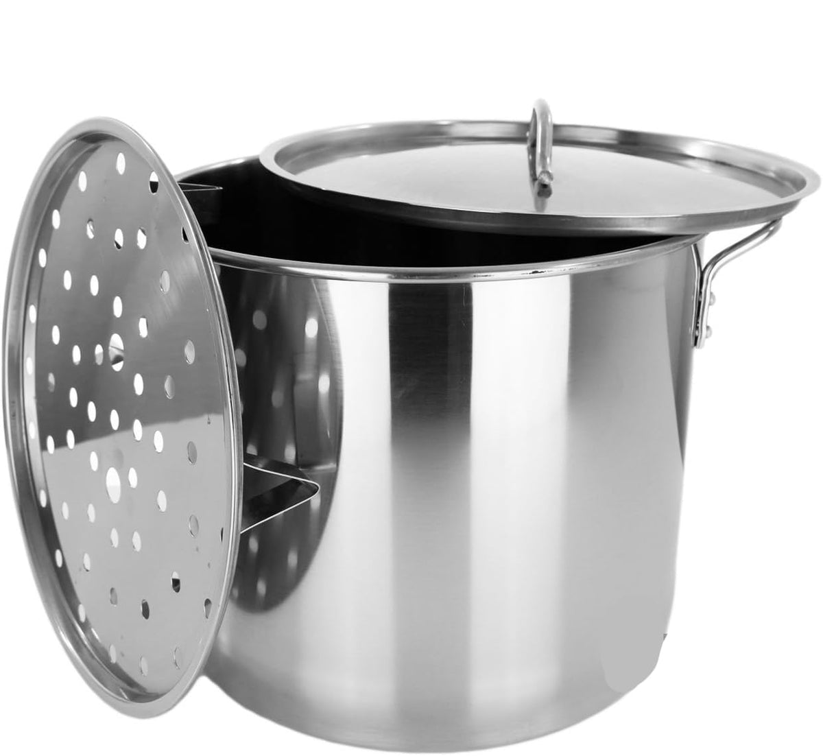 40QT Stainless Steel Stock Pot with Lid E72203