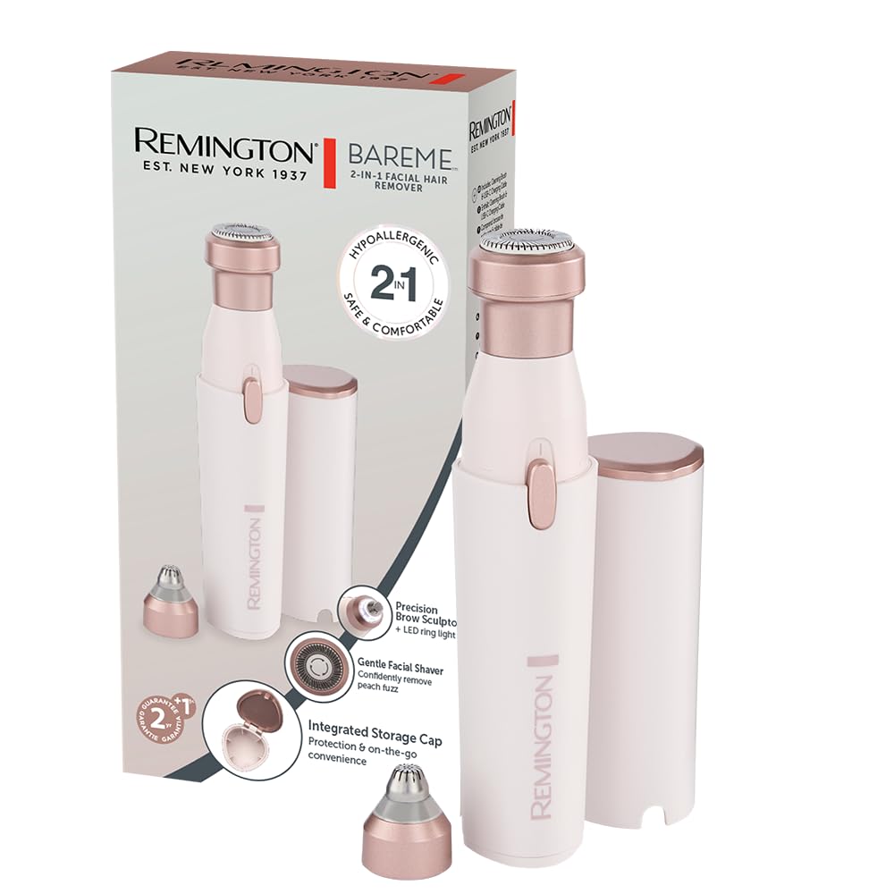 White 2-in-1 Waterproof Facial Hair Remover N6499
