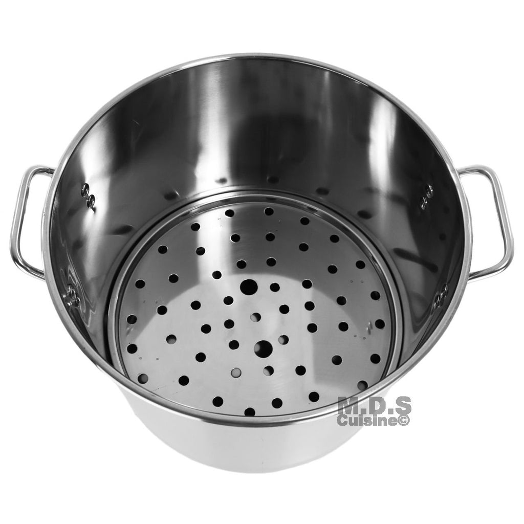 40QT Stainless Steel Stock Pot with Lid E72203