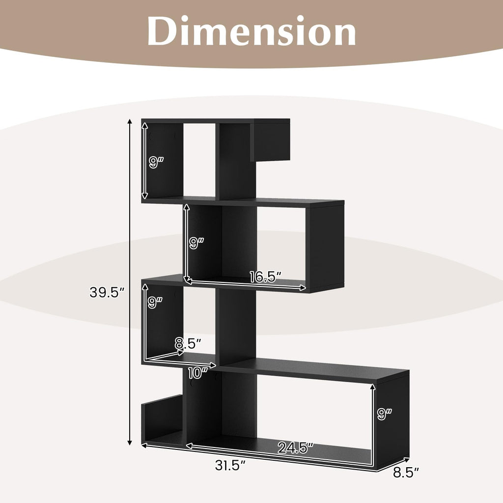 5-Tier Geometric Bookshelf B69478