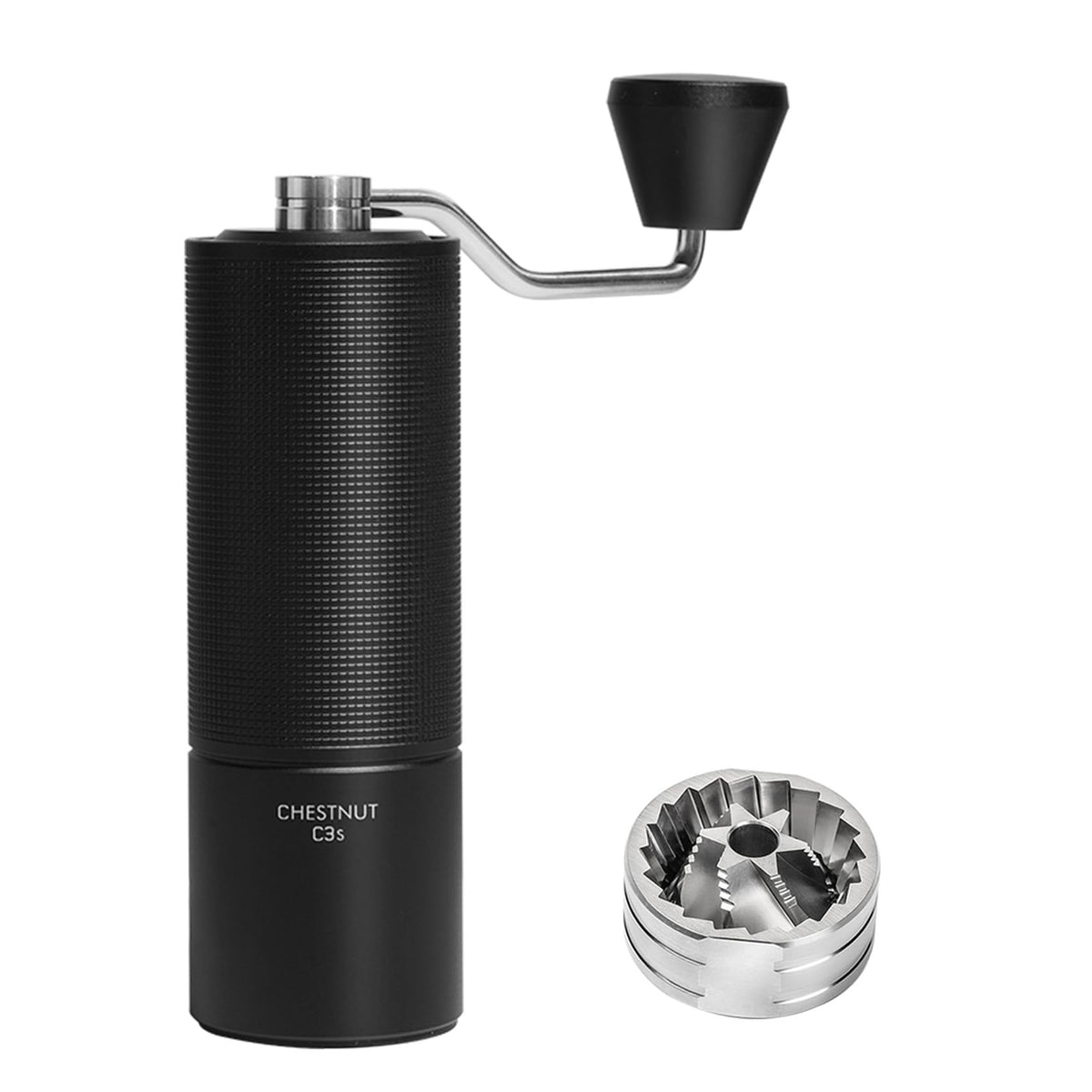 Manual Coffee Grinder Stainless Steel Conical Burr Black Q473707