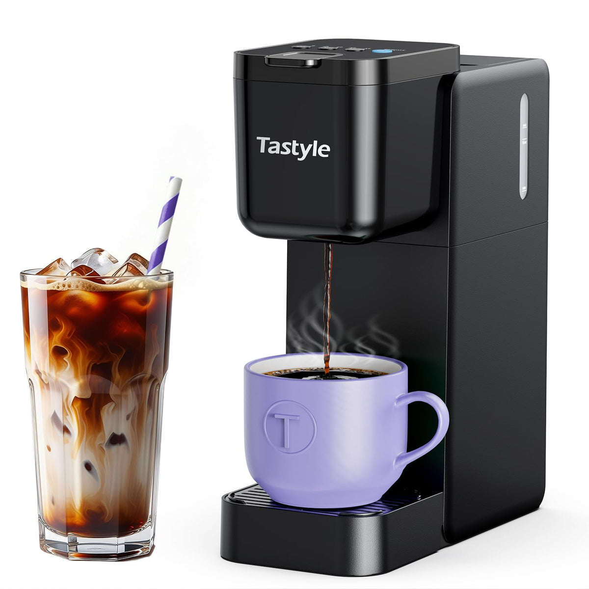 Single Serve Coffee Maker Hot and Iced Black V433