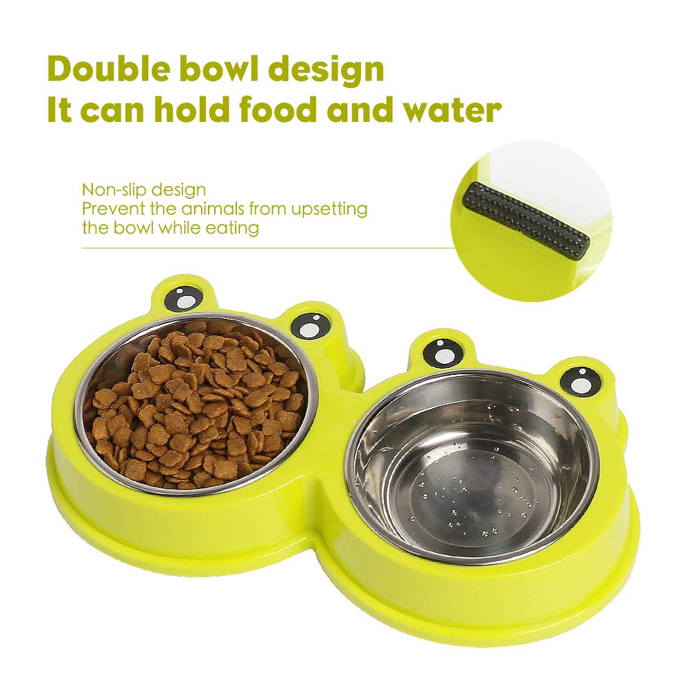 Stainless Steel Non-Slip Double Pet Feeder D362188