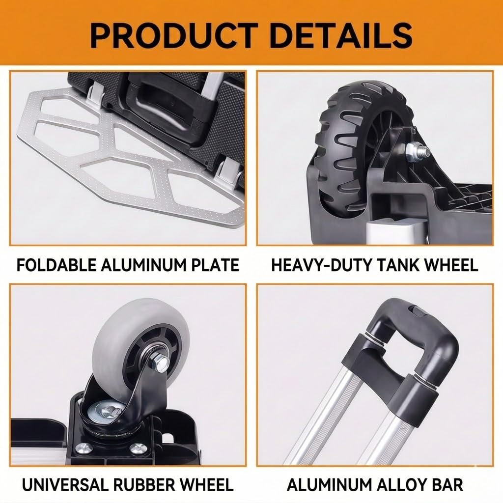 3-in-1 Folding Hand Truck 500 lbs Capacity Y6486