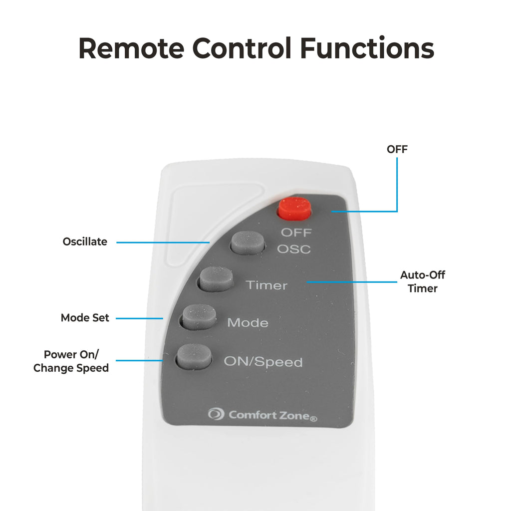 16 inch 3 Speed Oscillating Wall Mount Fan with Remote Control S91680