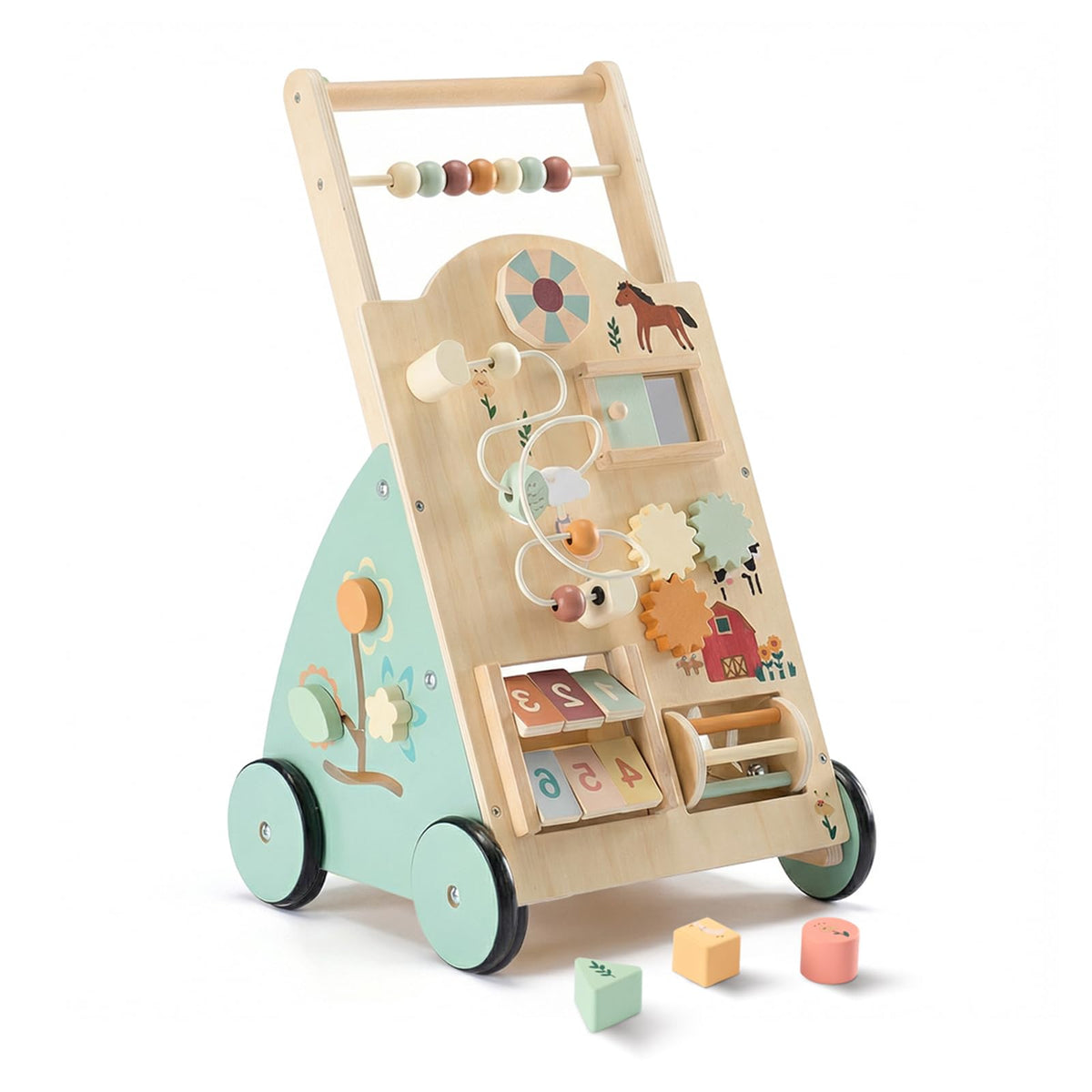 Wooden Baby Walker with Activity Center A242997