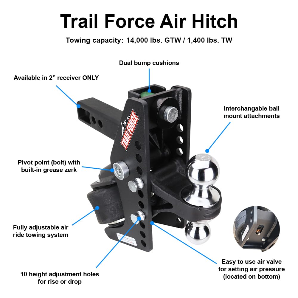 2" Hitch Towing Kit with 2" & 2-5/16" Balls & 2 Sway Arm Bars F325381