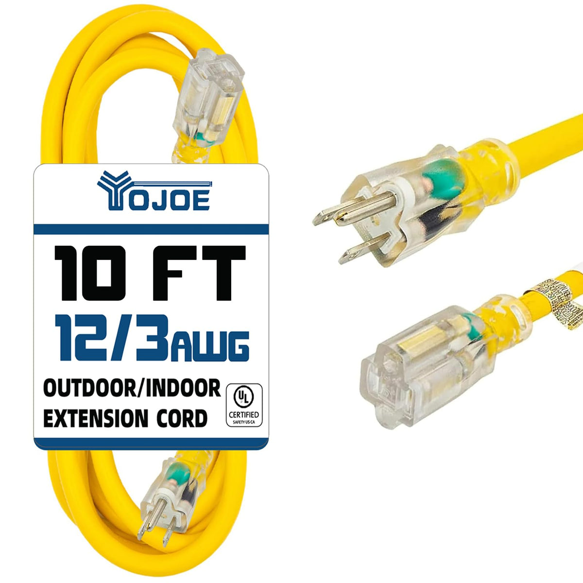 Yellow 12 Gauge 10 ft Extension Cord B346757