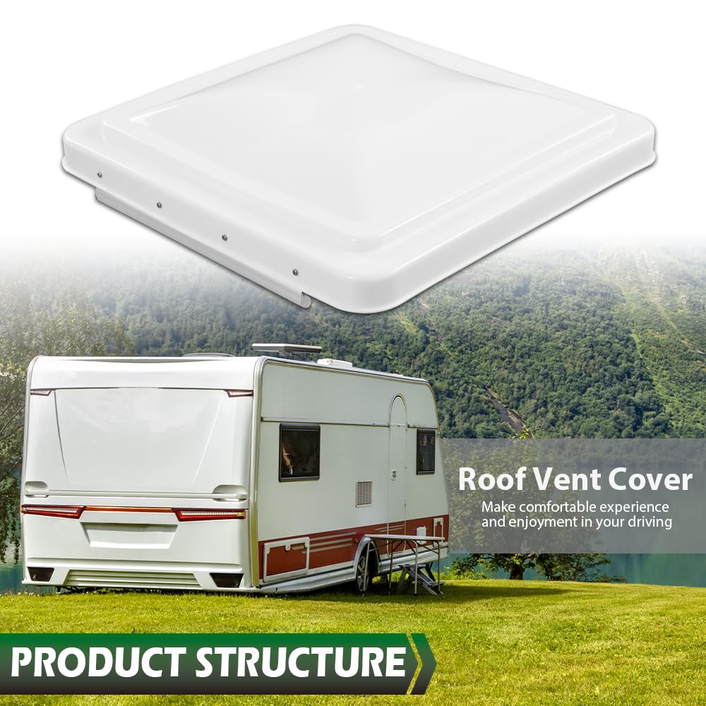 White 14" x 14" Roof Vent Cover G5236