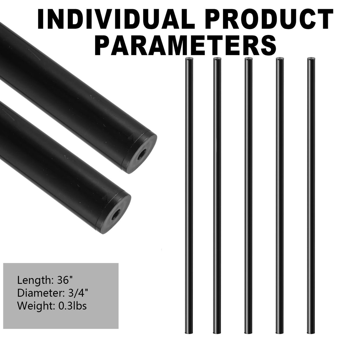 51 Pack 36" Black Aluminum Deck Balusters I961