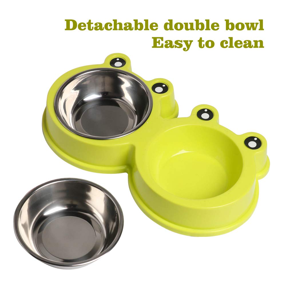 Stainless Steel Non-Slip Double Pet Feeder D362188