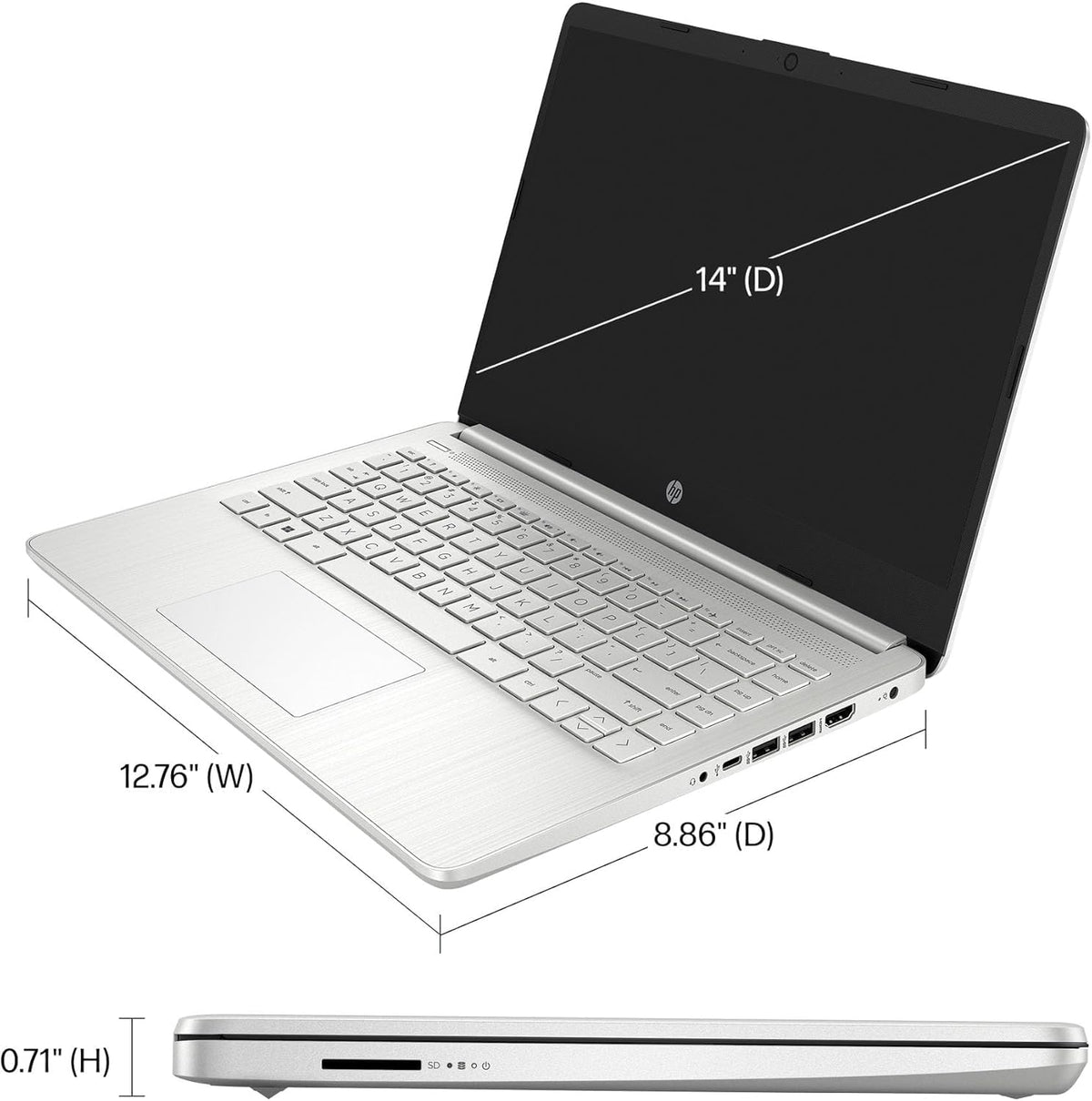 14" HD Intel Celeron N4120 4GB RAM 128GB eMMC Laptop H63015