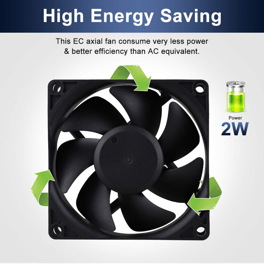 80mm 120mm AC Cooling Fan 2 Pack Z9872