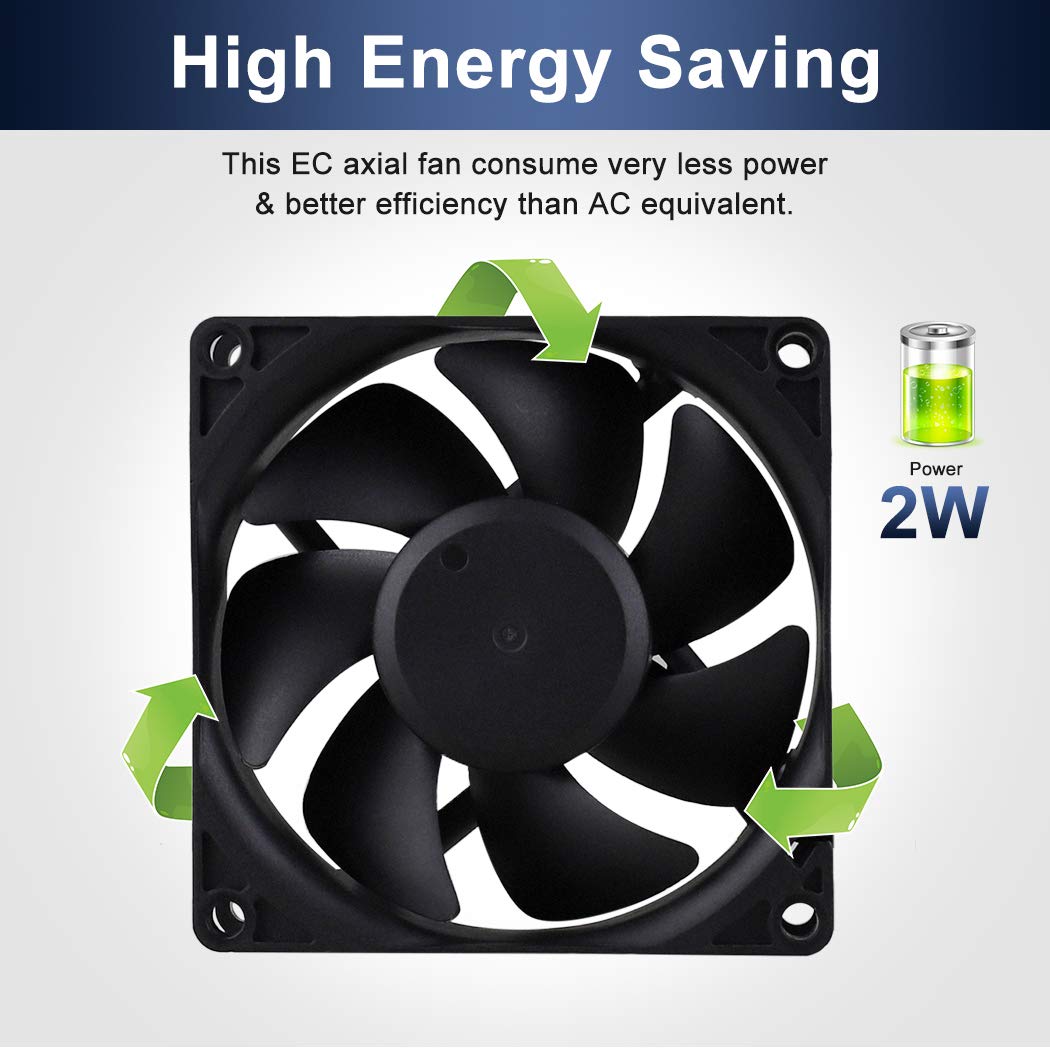 80mm 120mm AC Cooling Fan 2 Pack Z9872