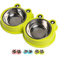 Stainless Steel Non-Slip Double Pet Feeder D362188