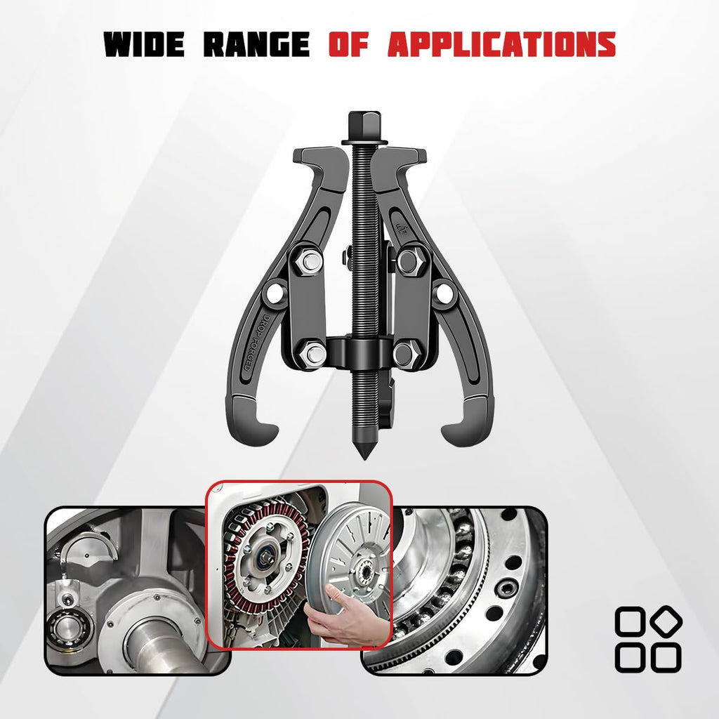 3 Jaw Inner Bearing Puller with Reversible Jaws U47446