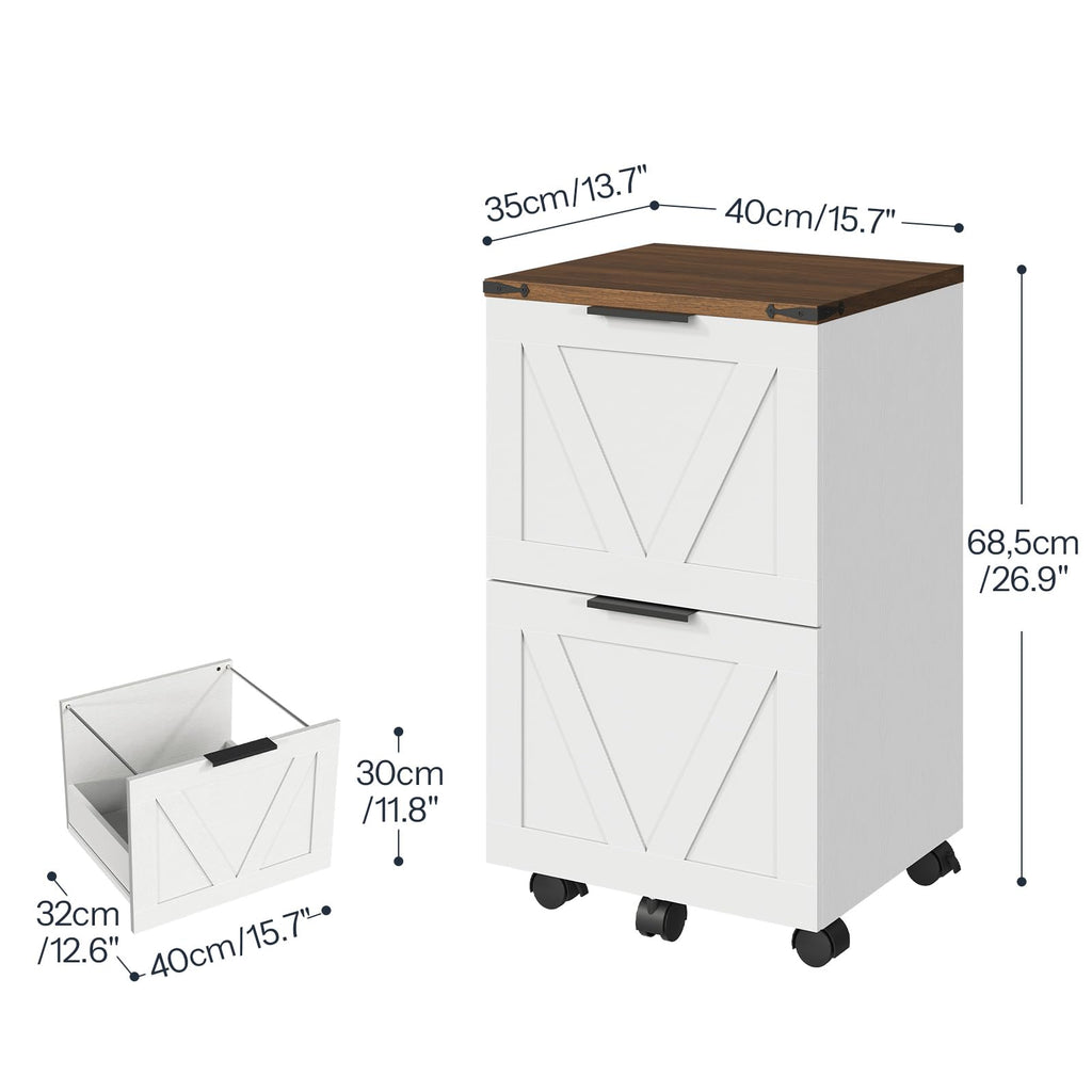 2 Drawers Rolling File Cabinet S8424