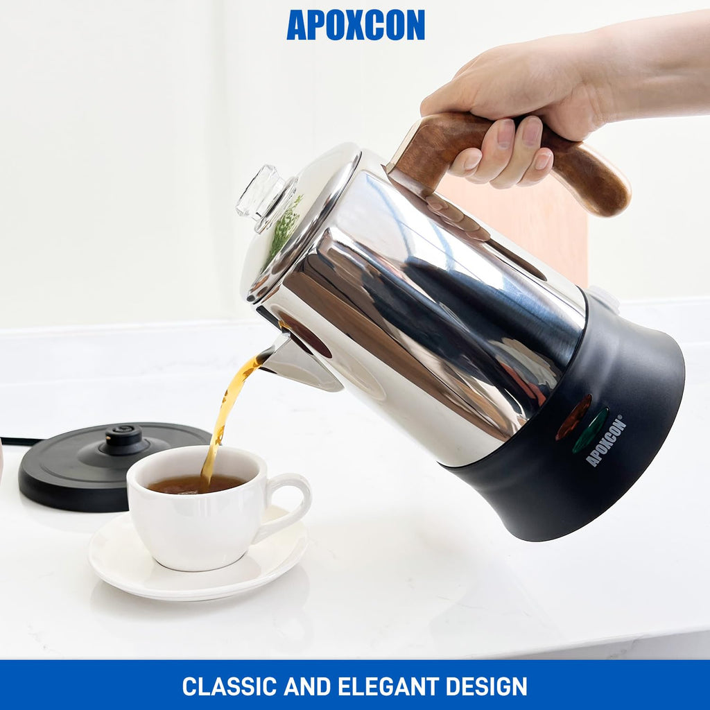 6 Cup Stainless Steel Electric Coffee Percolator D626