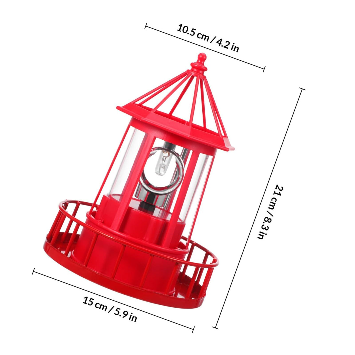Solar Powered Rotating Lighthouse Garden Light Z313