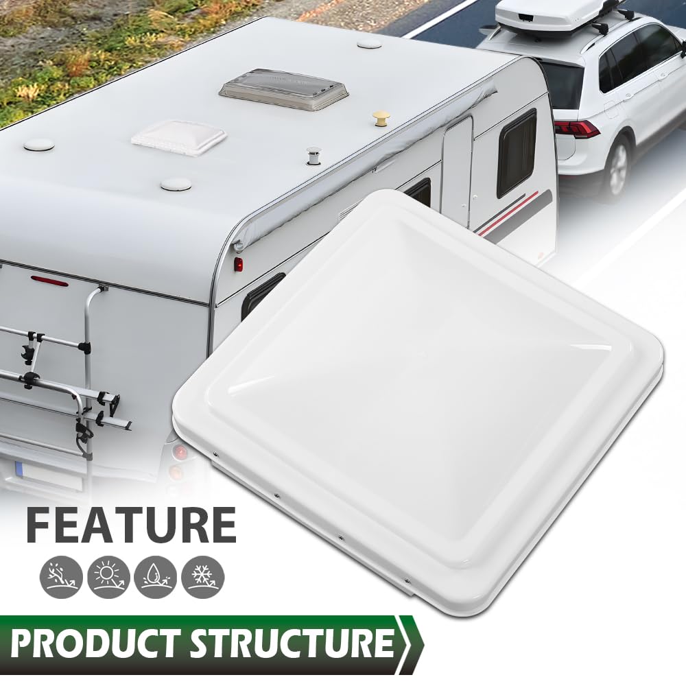 White 14" x 14" Roof Vent Cover G5236