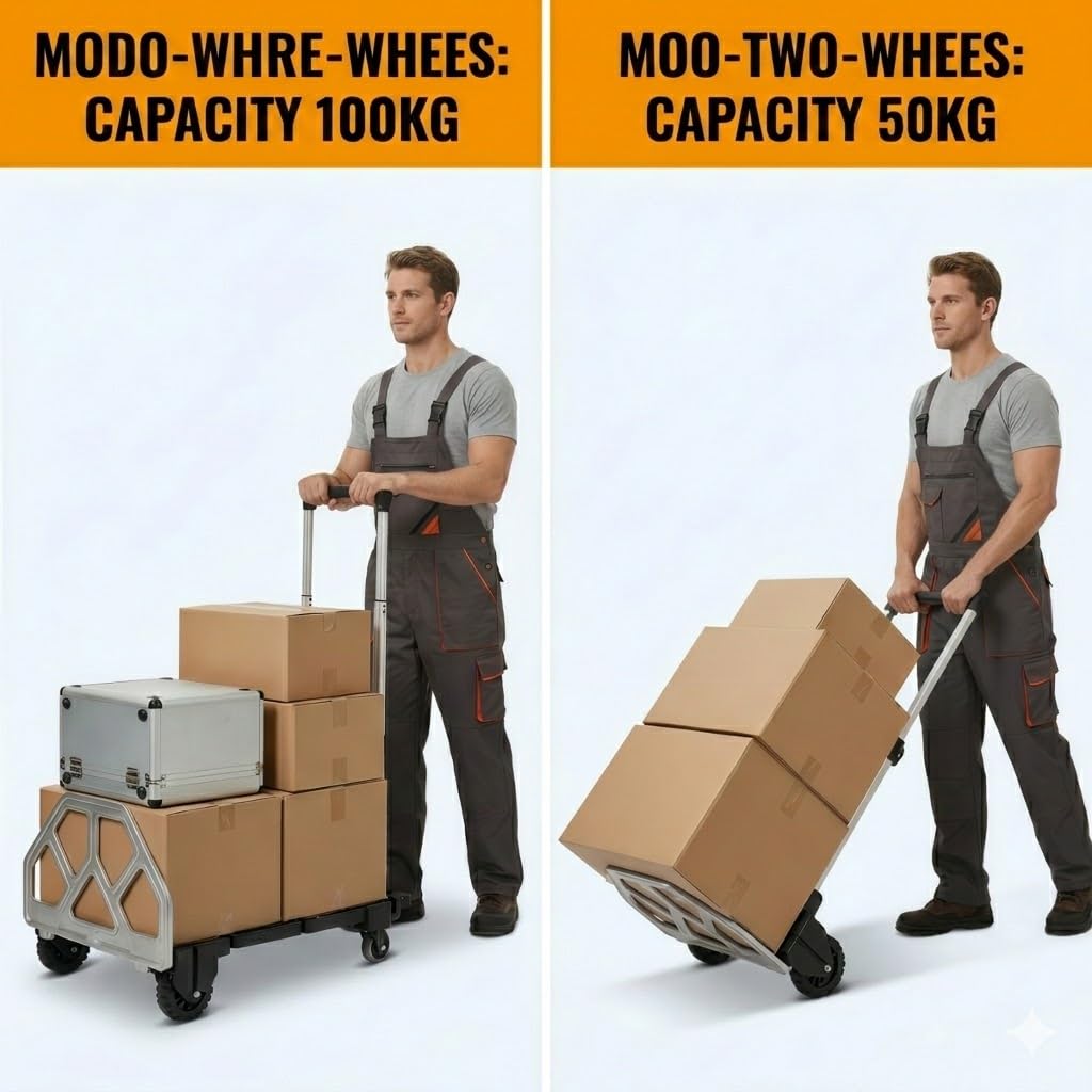 3-in-1 Folding Hand Truck 500 lbs Capacity Y6486