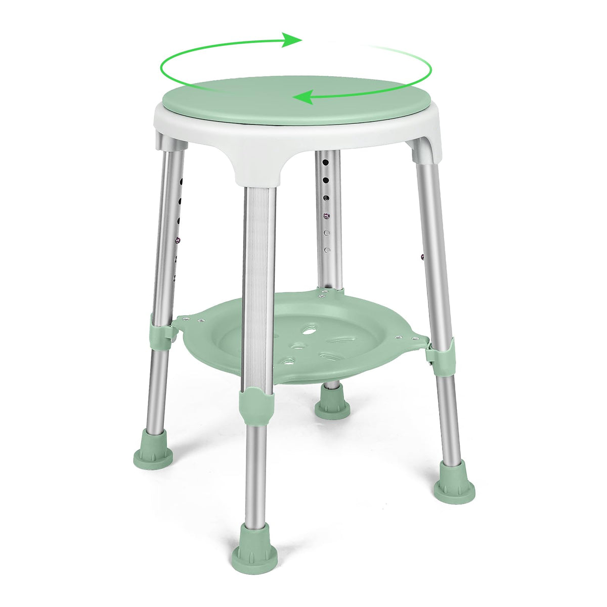 Adjustable Swivel Shower Chair with Storage Tray P944