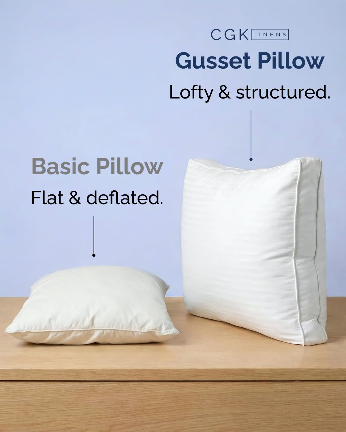 King Size Gusset Pillows Set of 2 M662