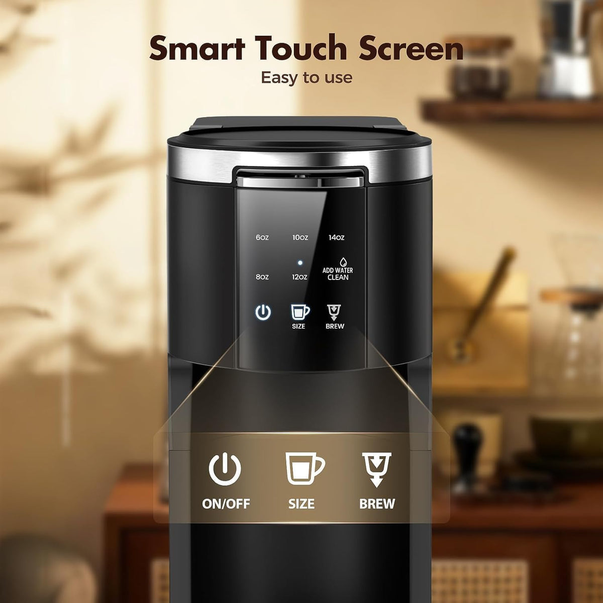 Single Serve Coffee Maker, 2 in 1 for K-Cup & Ground Coffee, Black X6988