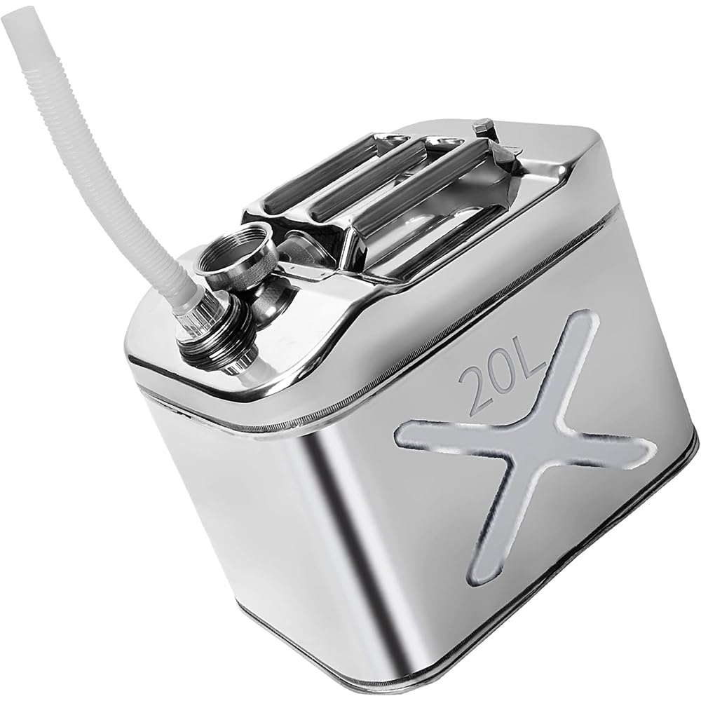 5 Gallon 304 Stainless Steel Oil Storage Can with Spout K48625