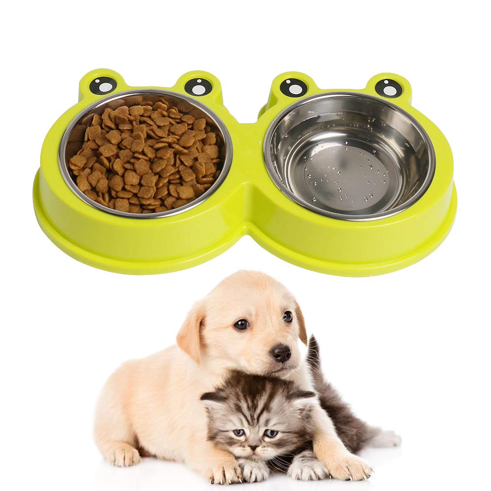 Stainless Steel Non-Slip Double Pet Feeder D362188