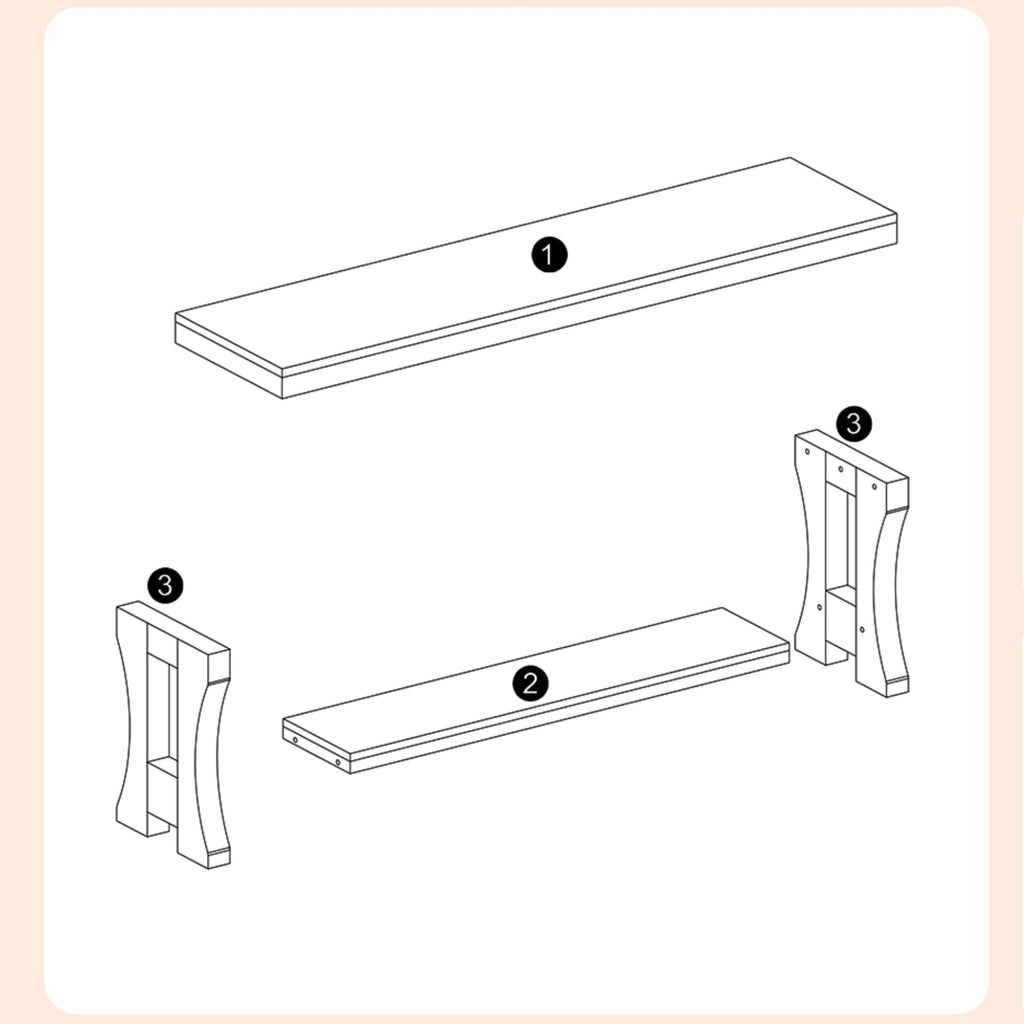 Brown Solid Wood 2-Tier TV Stand P585088