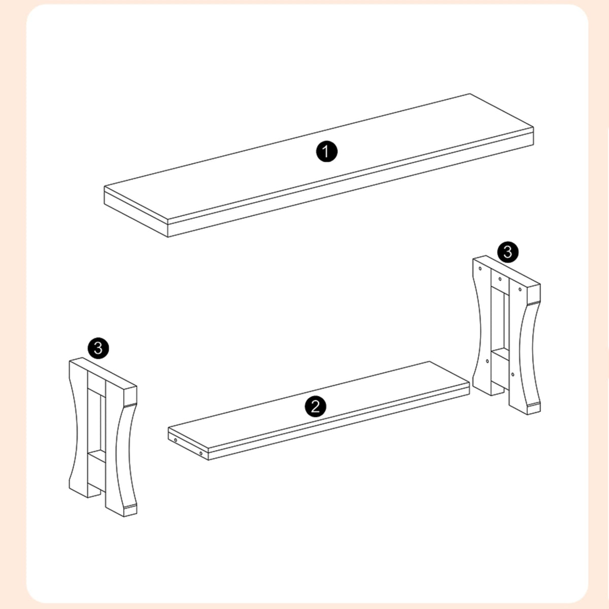 Brown Solid Wood 2-Tier TV Stand P585088