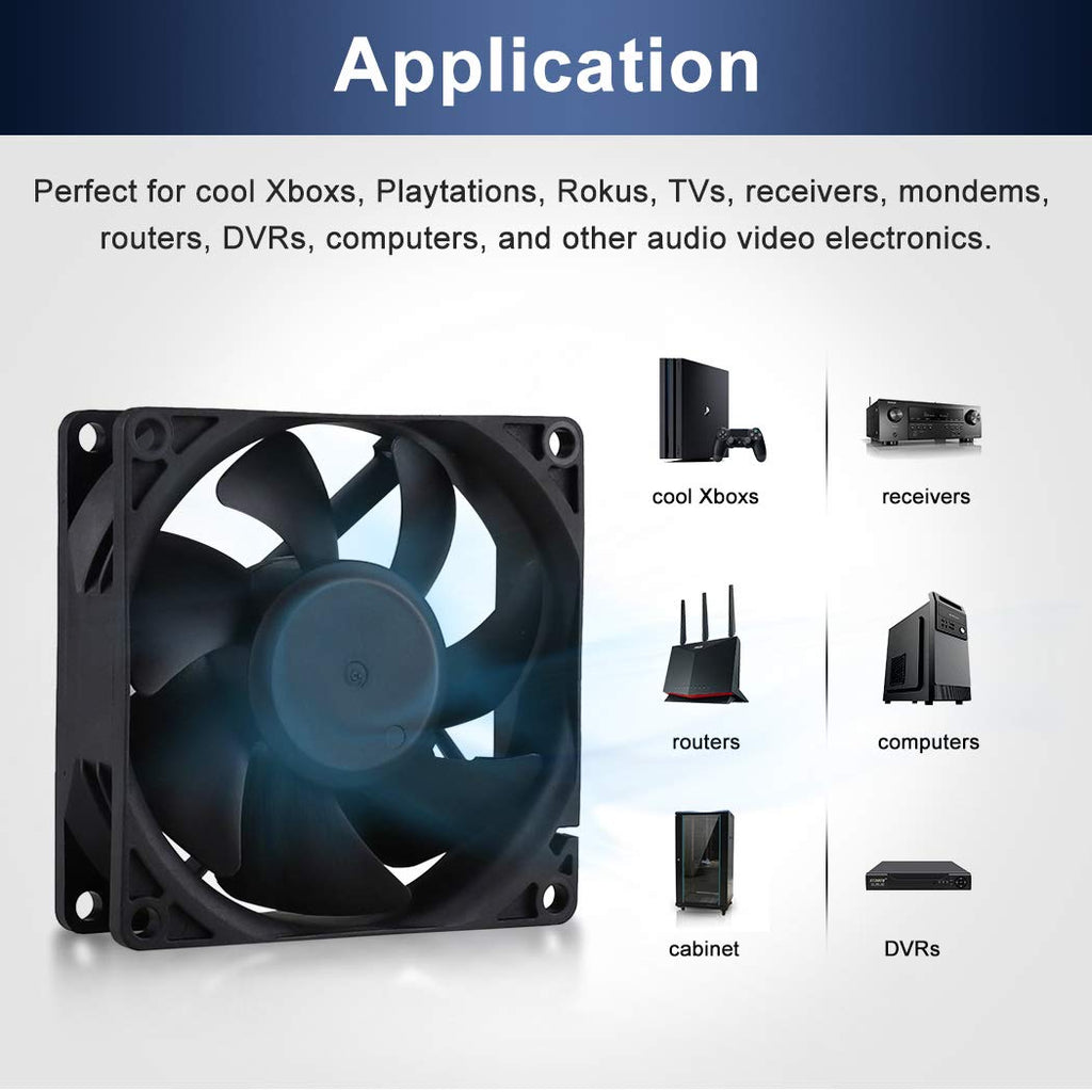 80mm 120mm AC Cooling Fan 2 Pack Z9872