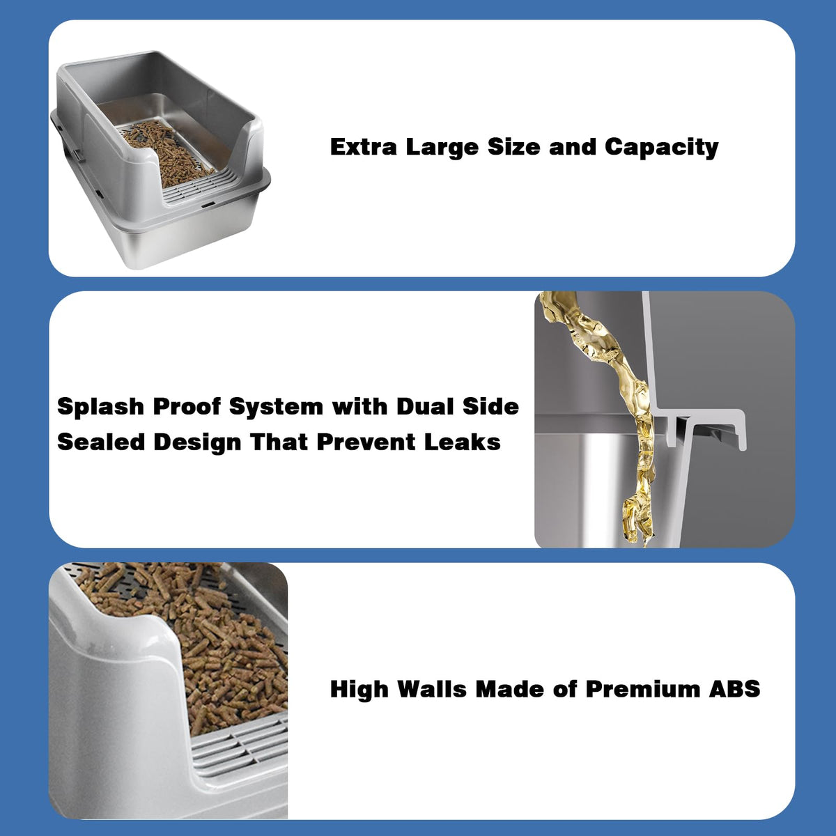 Stainless Steel Sifting Litter Box E407148
