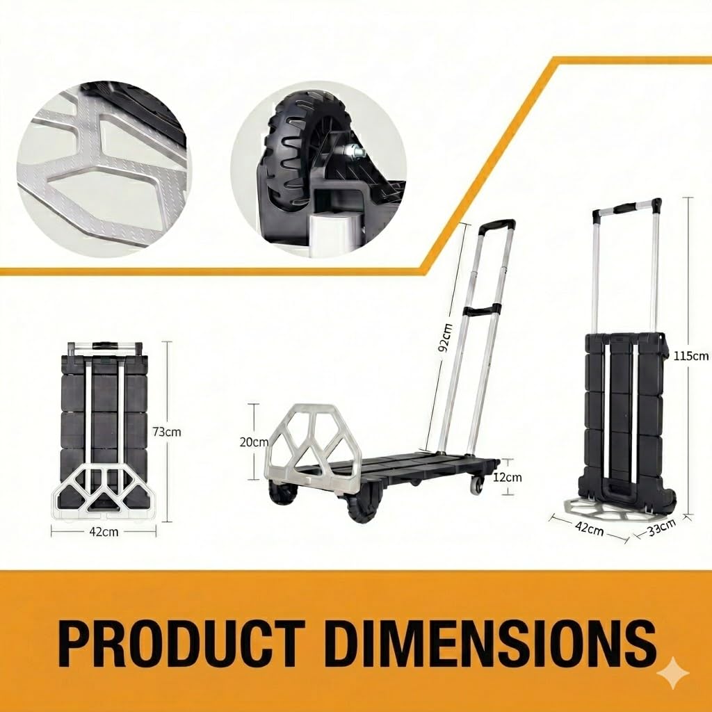 3-in-1 Folding Hand Truck 500 lbs Capacity Y6486