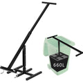 Black Manual Trash Compactor Adjustable Handle W4457