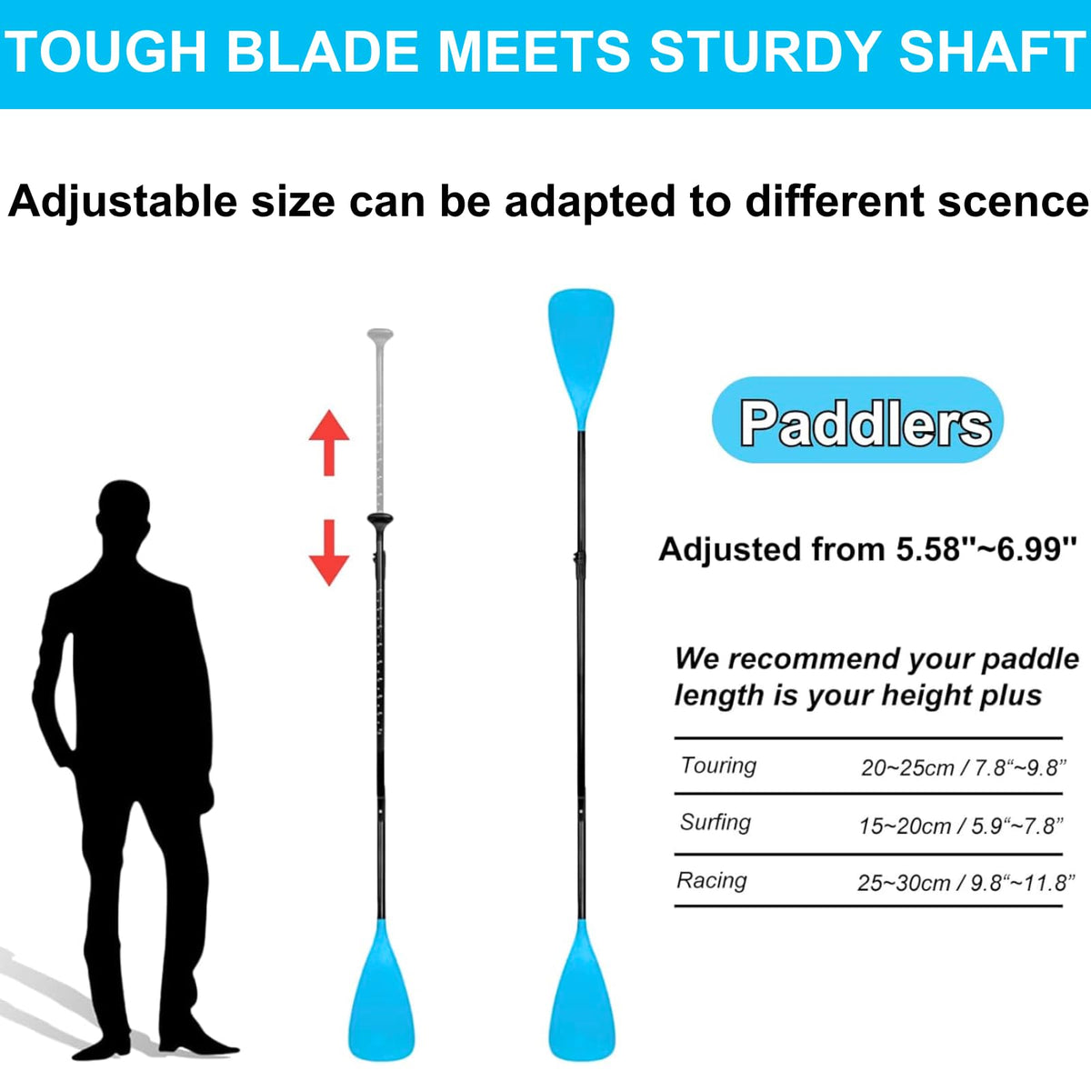 Adjustable 4-Piece Dual Blade Aluminum Paddle P3568