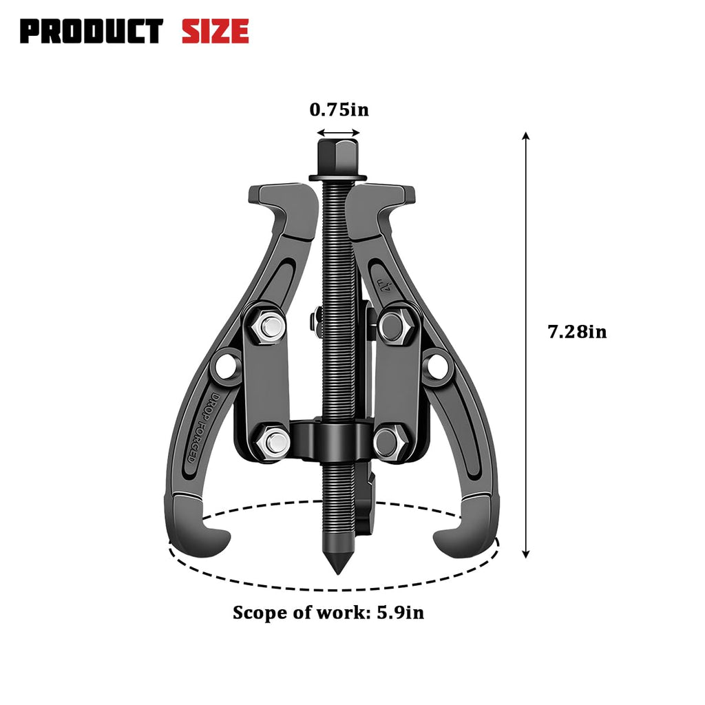 3 Jaw Inner Bearing Puller with Reversible Jaws U47446