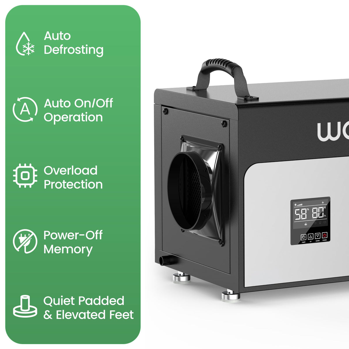 130 Pints Commercial Dehumidifier with Pump & Drain Hose R70312
