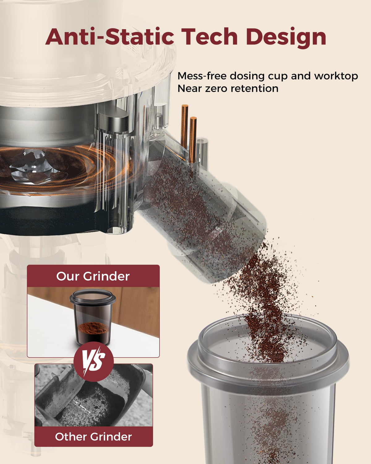 64mm Flat Burr Coffee Grinder F69478