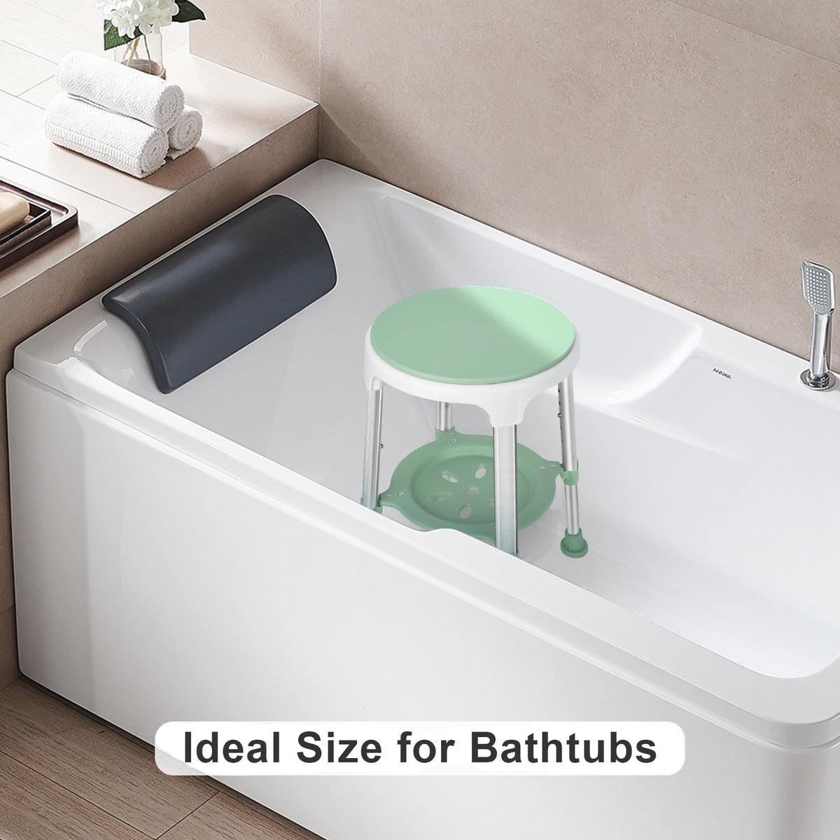 Adjustable Swivel Shower Chair with Storage Tray P944