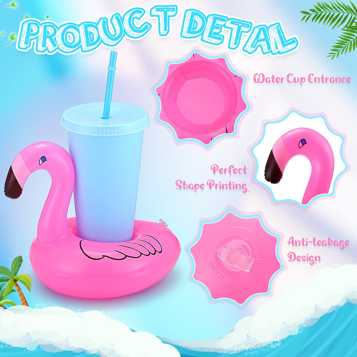 60 Pcs Inflatable Drink Holder V9196